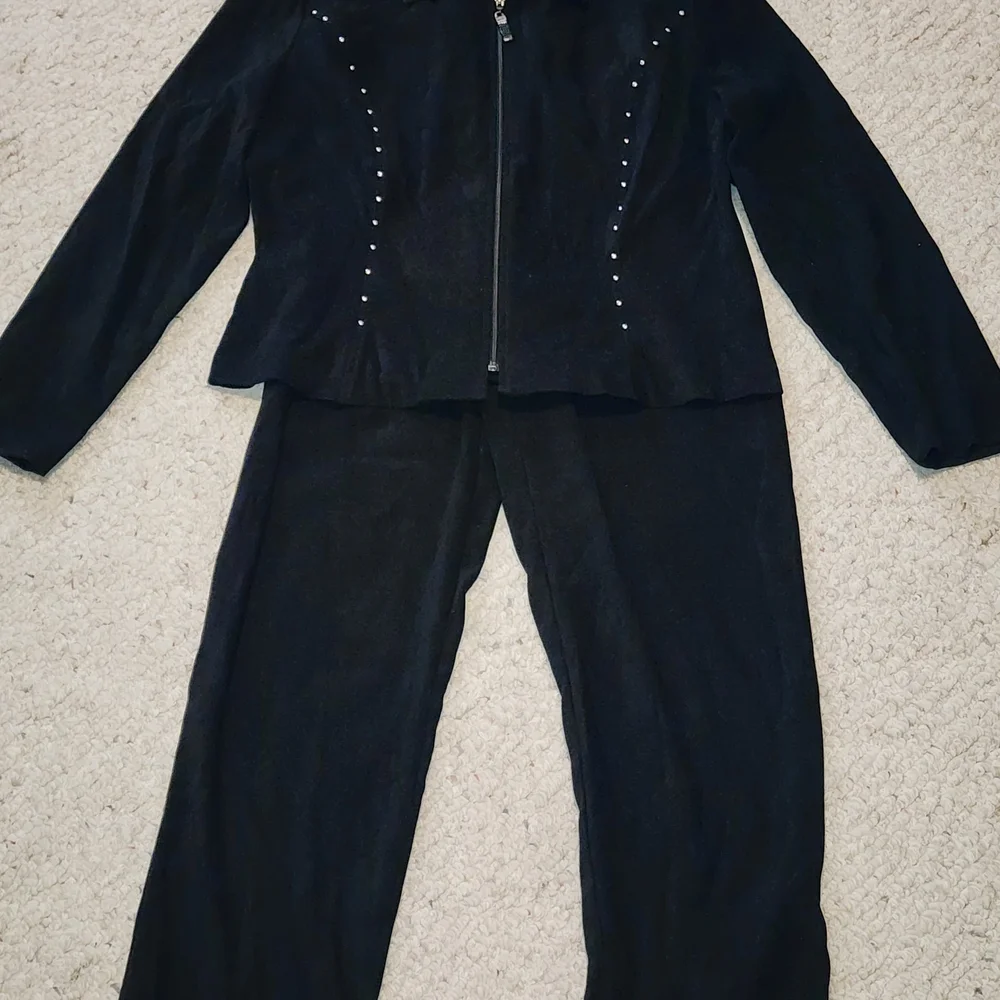 Vintage, Womens Black Pant Suit - Picture 1 of 6